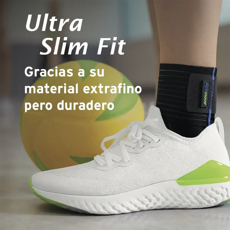Actimove Chevillère élastique avec sangle de stabilisation réglable, couleur noire, taille M