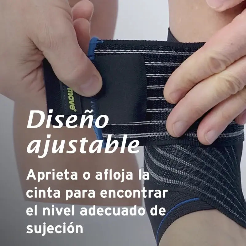 Actimove Chevillère élastique avec sangle de stabilisation réglable, noire, taille S
