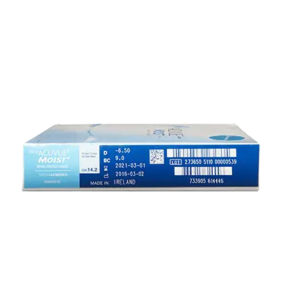 Acuvue 1 Day Moist Daily Spherical Lenses , 90 unités