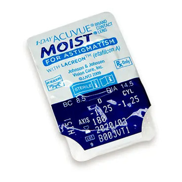 Acuvue 1 Day Moist Daily Toric Lenses , 30 unités