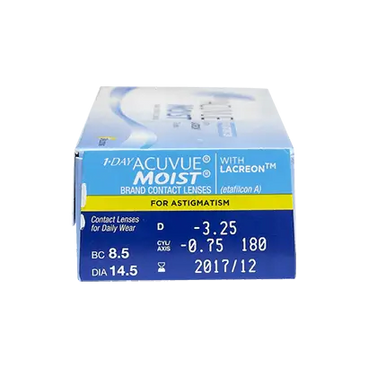 Acuvue 1 Day Moist Daily Toric Lenses , 30 unités