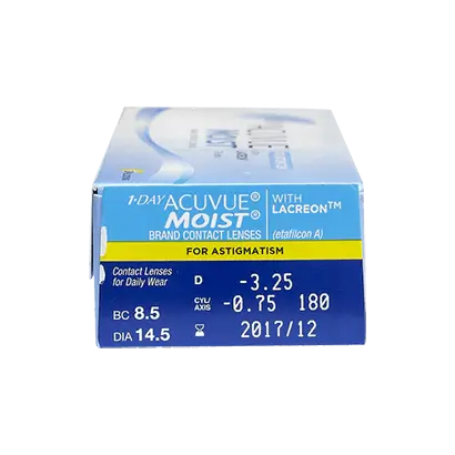 Acuvue 1 Day Moist Daily Toric Lenses , 30 unités