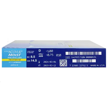 Acuvue 1 Day Moist Daily Toric Lenses , 90 unités