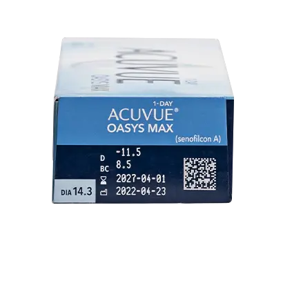 Acuvue 1 Day Oasys Max Lentilles journalières, 90 unités