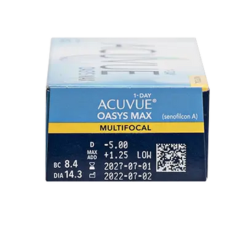 Acuvue 1 Day Oasys Max Daily Multifocal Lenses , 30 unités