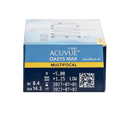 Acuvue 1 Day Oasys Max Daily Multifocal Lenses , 90 unités