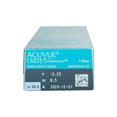 Acuvue 1 Day Oasys avec lentilles journalières Hydraluxe, 30 unités