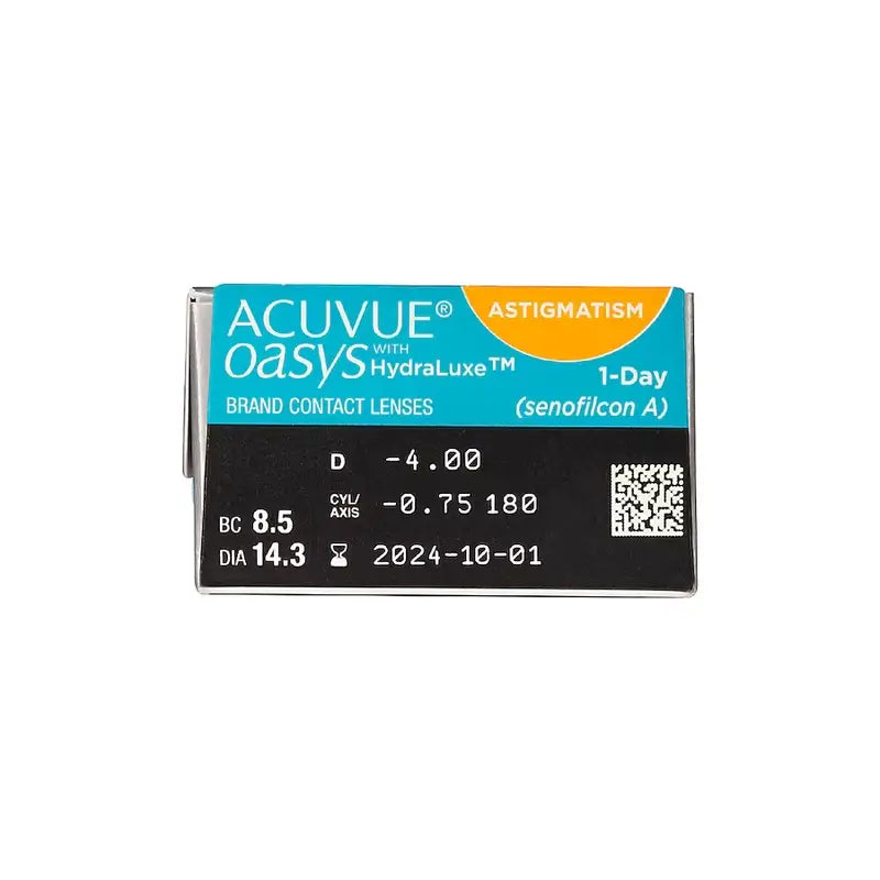 Acuvue Oasys 1 Day With Hydraluxe Daily Toric Lens , 30 unités