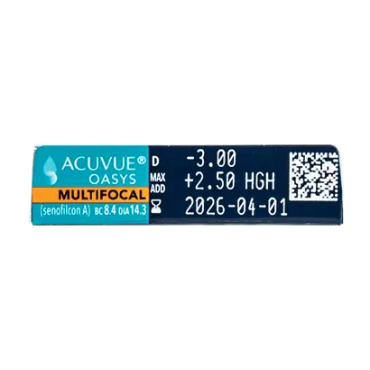 Acuvue Oasys Lentilles multifocales bihebdomadaires, 6 unités