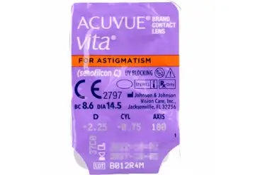 Acuvue Vita Lentilles mensuelles toriques, 6 unités