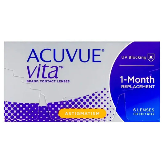 Acuvue Vita Lentilles mensuelles toriques, 6 unités