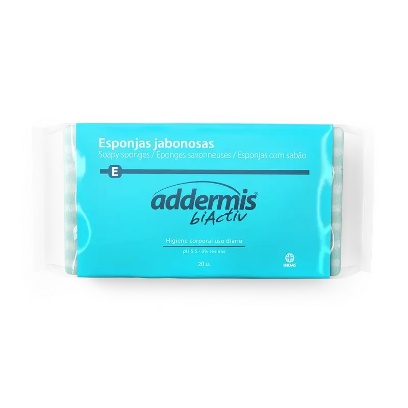 Addermis Biactiv Eponge nettoyante quotidienne, 20 unités