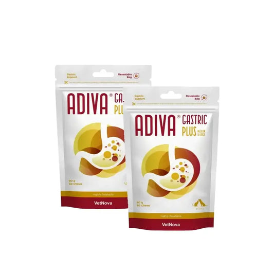 Adiva Gastric Plus Medium & Large, 30 comprimés à croquer, 90 g, lot de 2