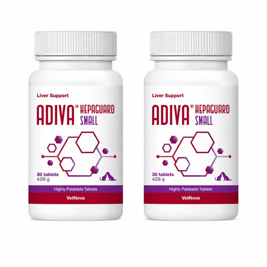 Adiva Vetnova Adiva Hepaguard Small, 30 comprimés, paquet de 2
