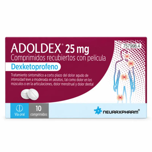 Adoldex 25mg, 10 Comprimés pelliculés