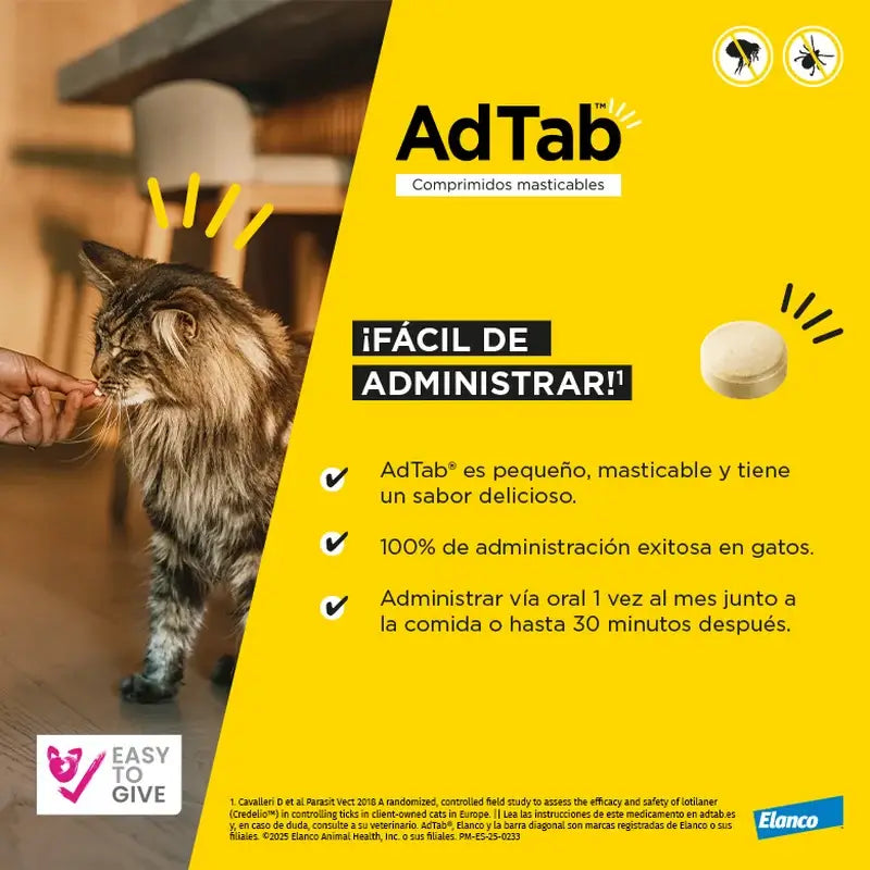 AdTab 12Mg Comprimés à croquer Chats 0,5-2Kg, 3Cpd
