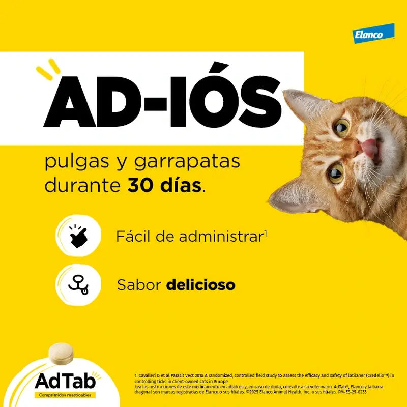 AdTab 48Mg Comprimés à croquer Chats 2-8Kg, 1Cpd