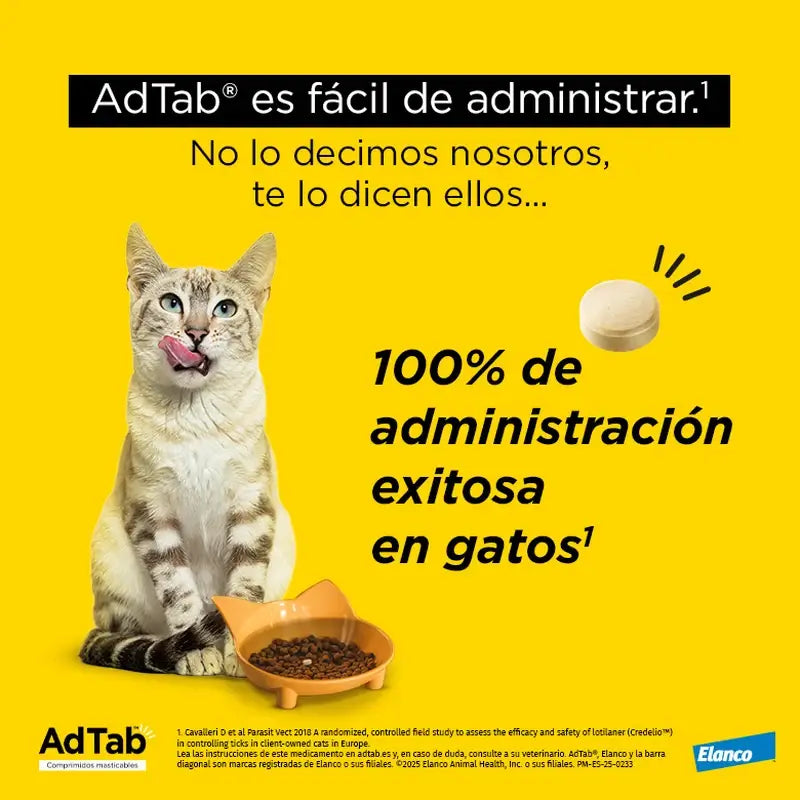 AdTab 48Mg Comprimés à croquer Chats 2-8Kg, 3Cpd