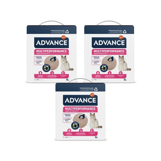 Advance Accessoire pour chats, litière, 3 x 6 l
