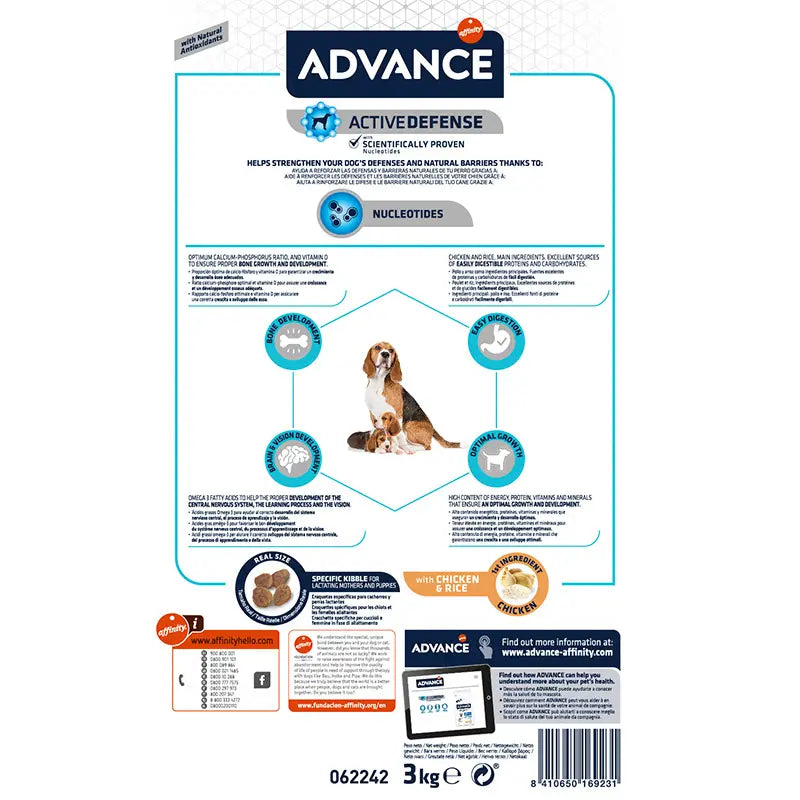 Advance Canine Puppy Protect Initial 3Kg, nourriture pour chiens