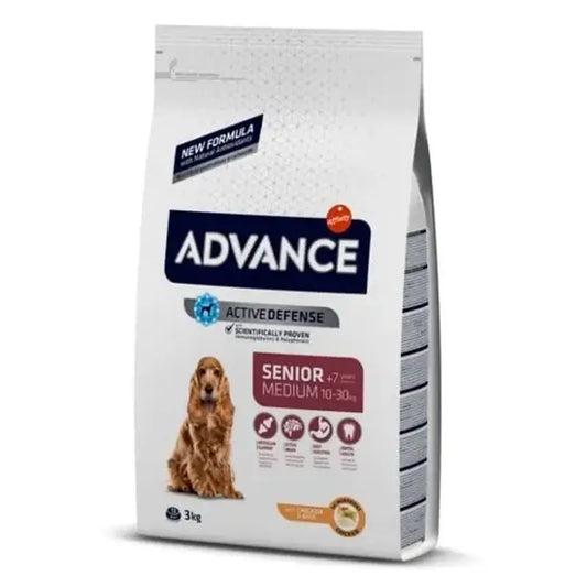 Advance Canine Senior Medium Chicken Rice 3Kg, nourriture pour chiens