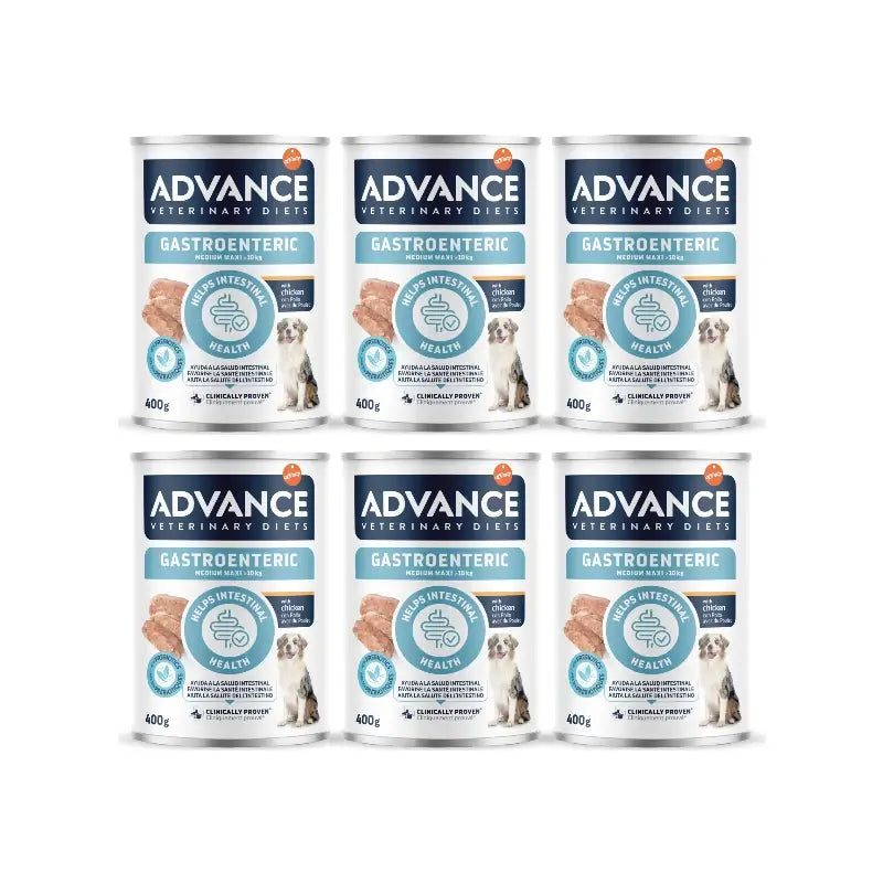 Advance Nourriture humide favorisant la santé intestinale pour chiens de taille moyenne, portions individuelles, 6 x 400 g
