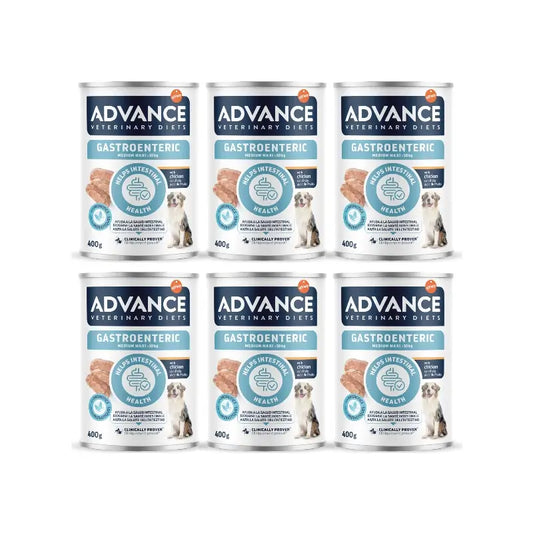 Advance Nourriture humide favorisant la santé intestinale pour chiens de taille moyenne, portions individuelles, 6 x 400 g