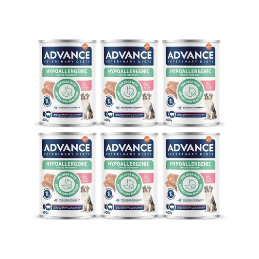 Advance - Nourriture humide pour chiens, au porc, portions individuelles, 6 x 400 g