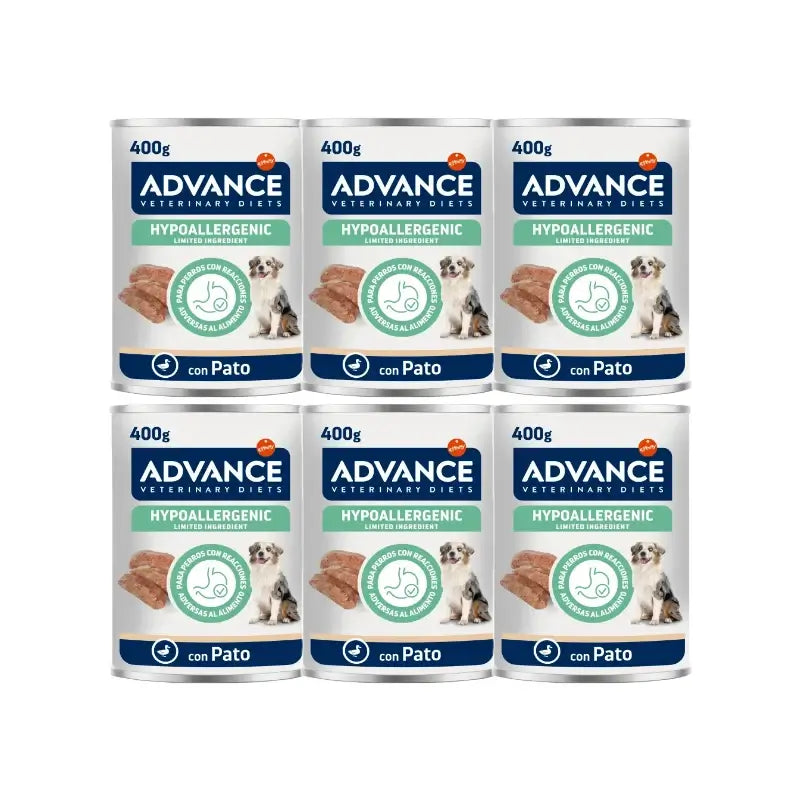 Advance - Nourriture humide pour chiens, au canard, portions individuelles, 6 x 400 g