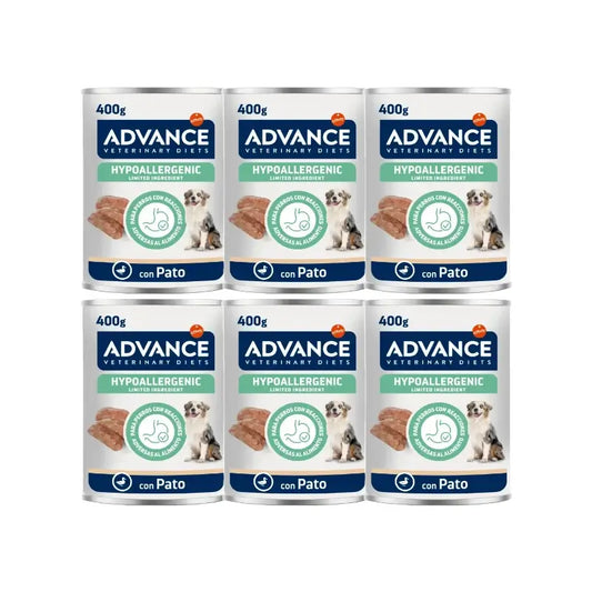 Advance - Nourriture humide pour chiens, au canard, portions individuelles, 6 x 400 g
