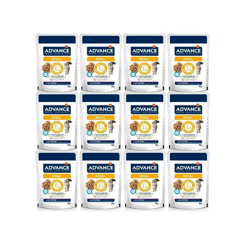 Advance - Nourriture humide pour chats souffrant d'insuffisance rénale, portions individuelles, 12 x 85 g