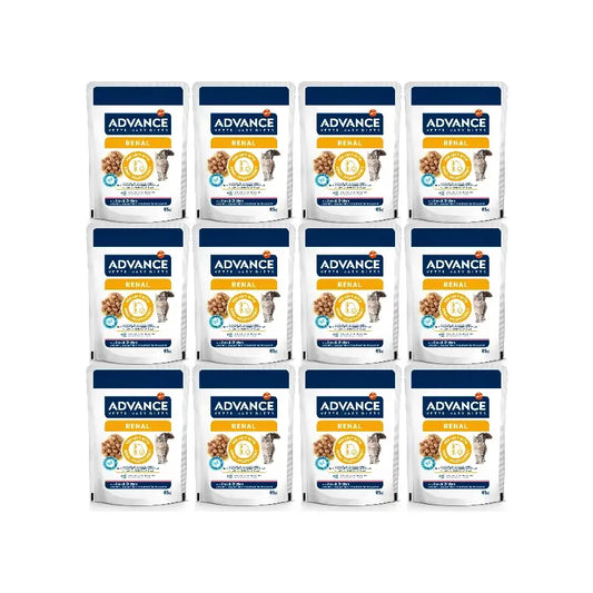 Advance - Nourriture humide pour chats souffrant d'insuffisance rénale, portions individuelles, 12 x 85 g