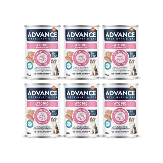 Advance Nourriture humide Support Skin pour chiens de taille moyenne et grande, portions individuelles, 6 x 400 g