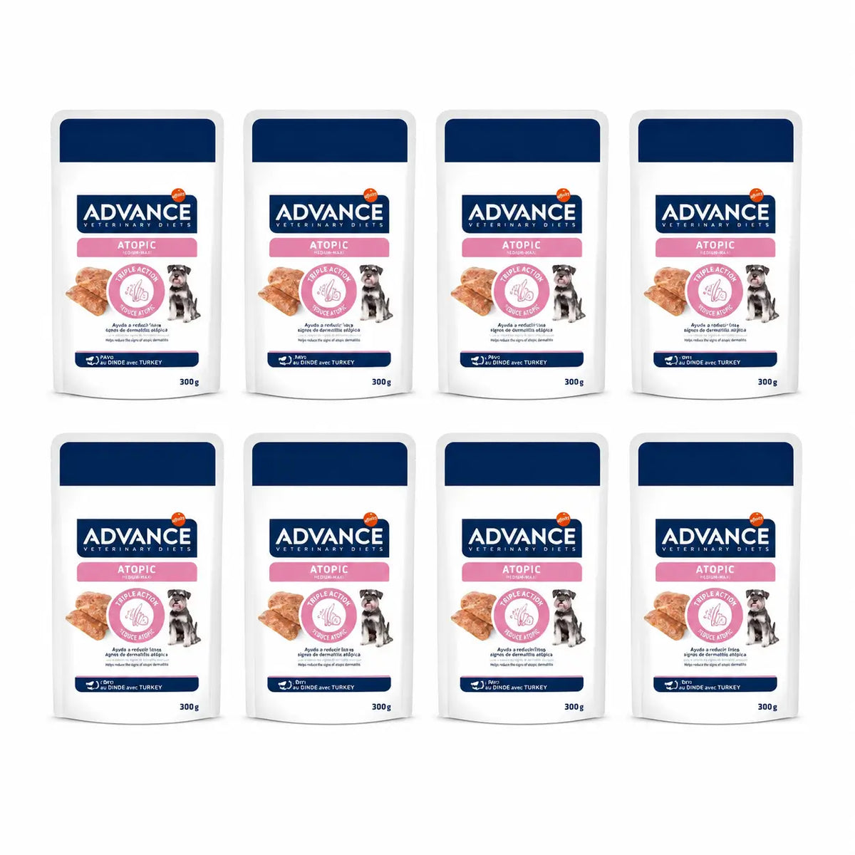 Advance Nourriture humide Support Skin pour chiens Mini, portions individuelles, 8 x 150 g