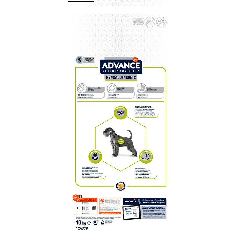 Advance Vet Canine Adult Hypoallergenic 10Kg, nourriture pour chien