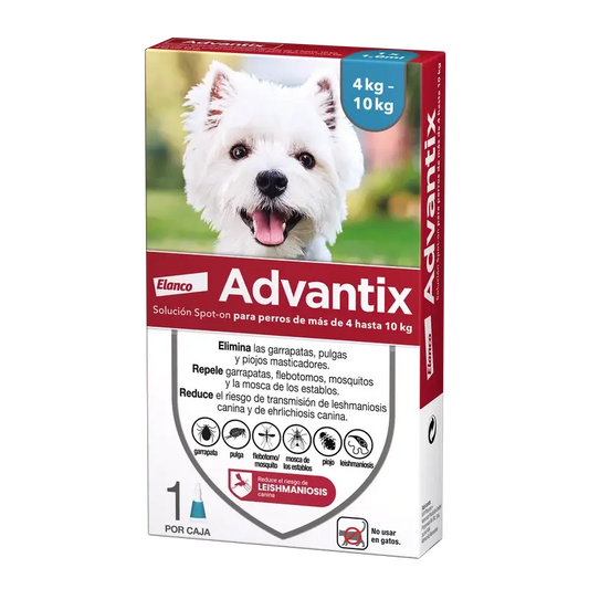 Pipette vermifuge Advantix pour chien 4-10Kg, 1Ml