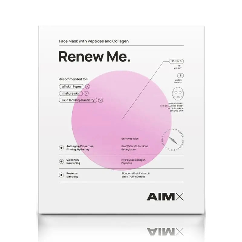 Masque pour le visage "Renew Me" d'Aimx, 25 ml