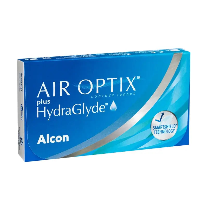 Air Optix Plus Hydraglade Lentilles de contact sphériques mensuelles, 3 unités