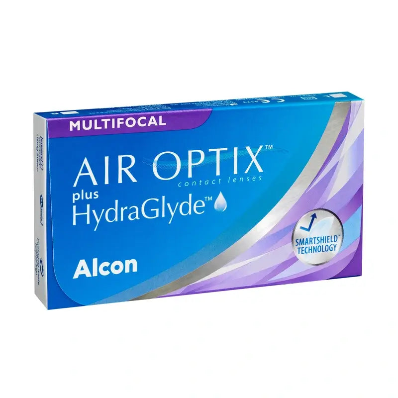 Lentilles multifocales mensuelles Air Optix Plus HydraGlyde, 3 unités