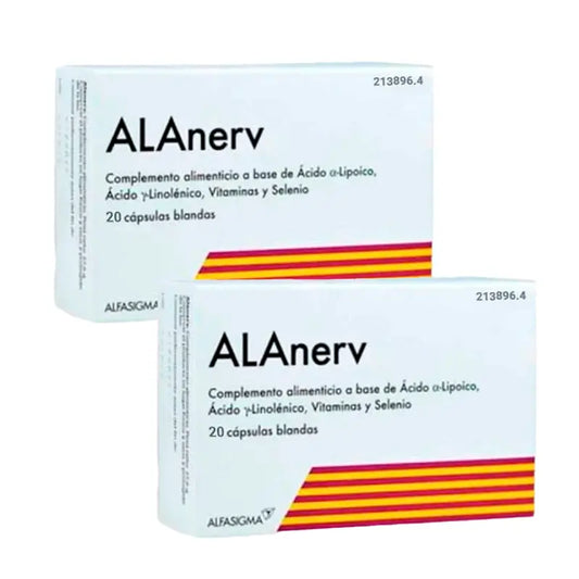 Alanerv Food Supplement Pack , 2 X 20 softgels