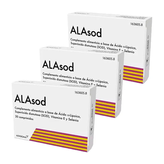 ALAsod Pack, 3 x 20 comprimés