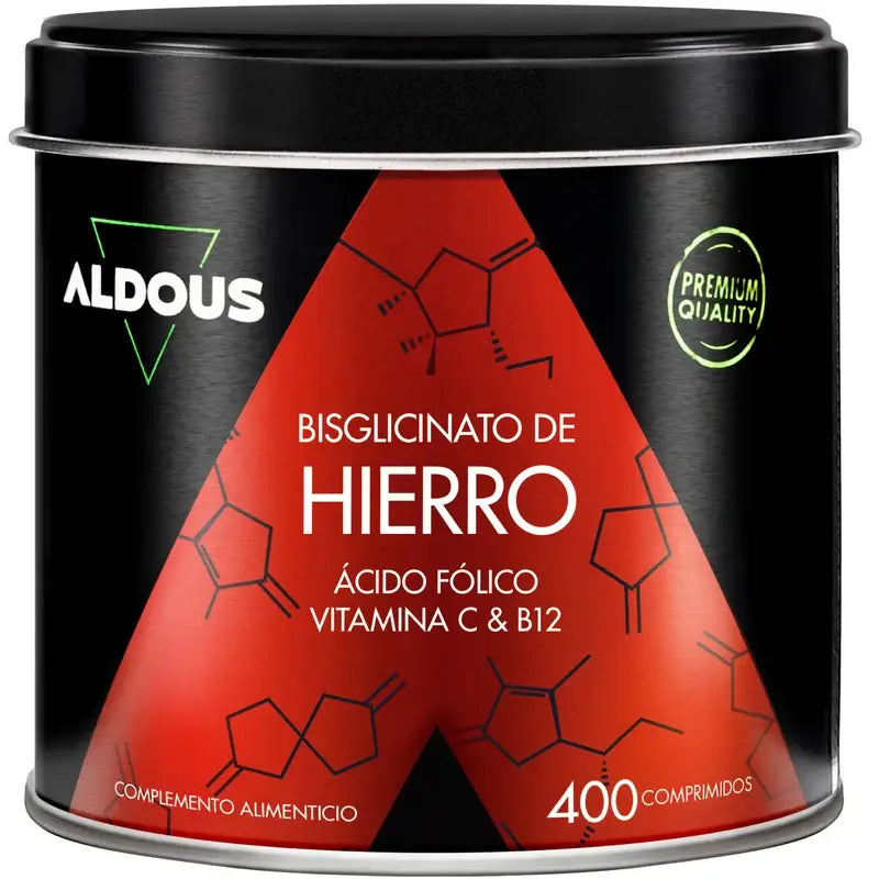 Aldous Bio Fer Vitamine C, B12 & Acide Folique , 200 gélules