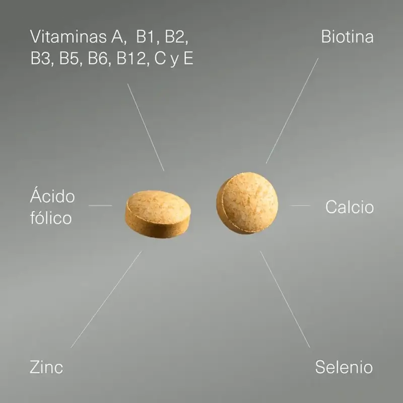 Aldous Bio Multivitamines Vitamine C, D, E, A, Vitamines B, Biotine, Acide Folique, Calcium, Zinc, Sélénium , 500 comprimés