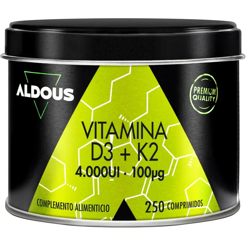 Aldous Bio Vitamine D3 + K2, 250 comprimés