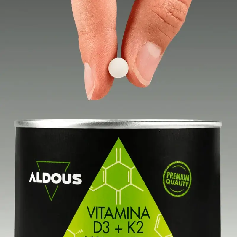 Aldous Bio Vitamine D3 + K2, 250 comprimés