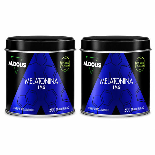 Aldous Labs Food Supplement Pure Melatonin 1 Mg , 500 Comprimés , pack 2