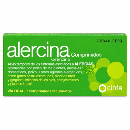 Alercina 10 mg 7 Comprimés pelliculés