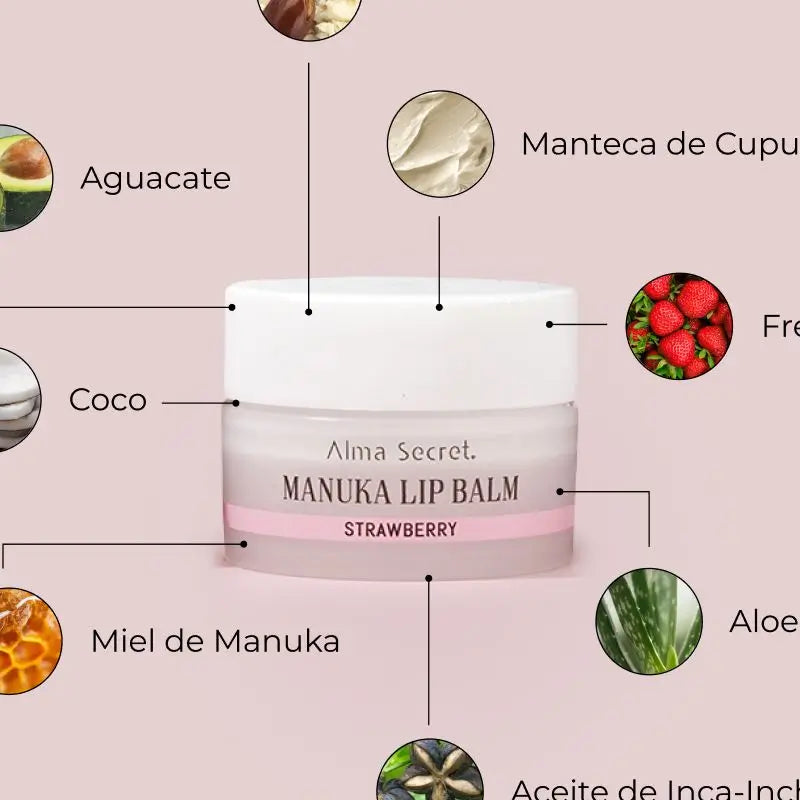 Alma Secret Inca Inchi & Manuka Baume à lèvres - Fraise - -...