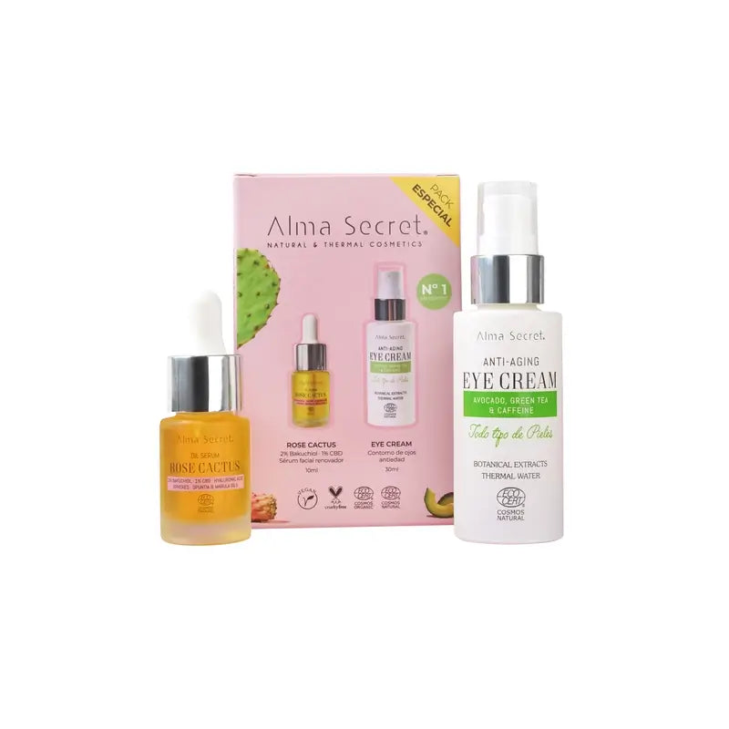 Alma Secret Pack Contour des yeux Avocat 30 Ml + Rose Cactus 10 Ml