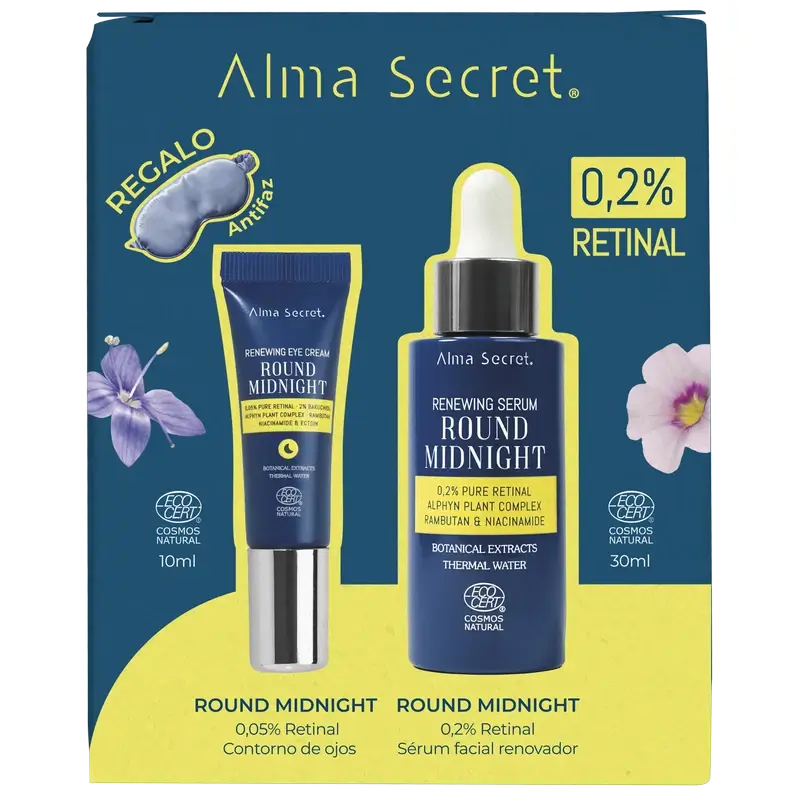 Alma Secret Pack Sérum rétinien 0,2%, 30 Ml + Contour des yeux rétinien 10 Ml + Masque
